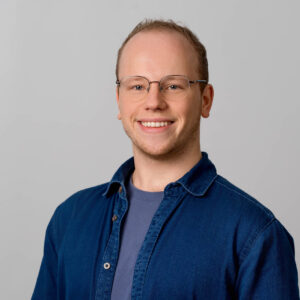 Bril zonder schittering in profielfoto